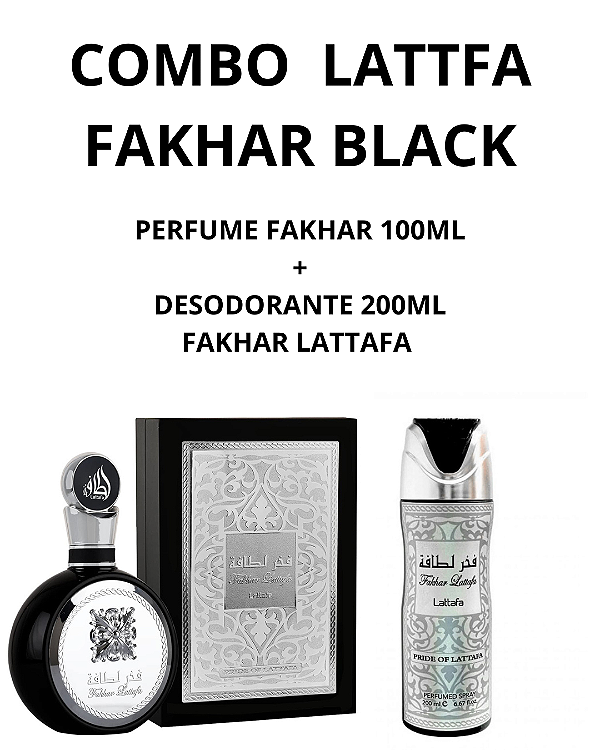 COMBO LATTAFA FAKHAR BLACK – Perfume 100ml + Desodorante 200ml