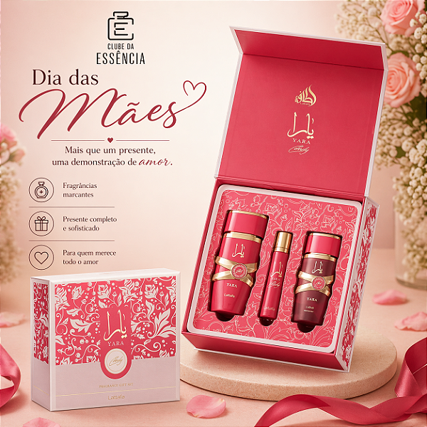 Kit Perfume Lattafa Yara Candy - Eau de Parfum - Feminino - 3 Em 1 - 100ML + 12ML + 50ML