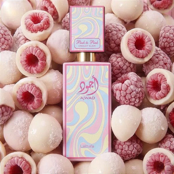 Perfume Lattafa Ajwad Pink to Pink Creamy Elixir Eau de Parfum Unissex 60ml