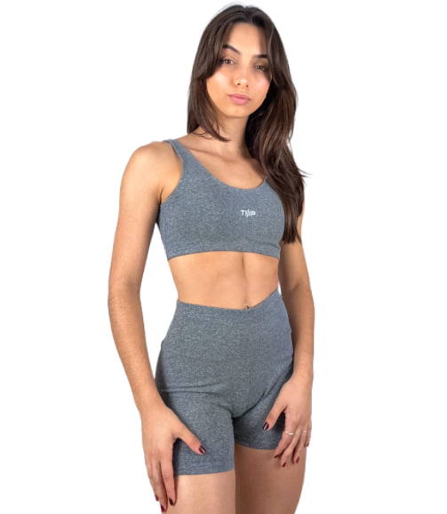 Conjunto Open Force - Top Costas Abertas + Short Básico