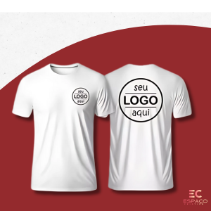 Camiseta Unissex Personalizada - Seu Logo Frente e Verso - Tamanho A4