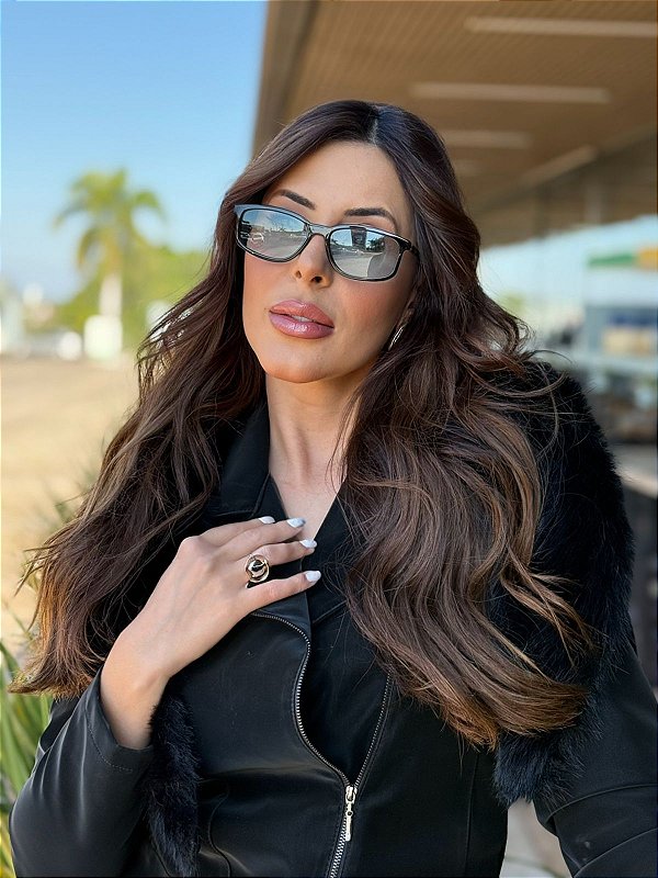 Óculos de Sol Elegance - Acetato Preto