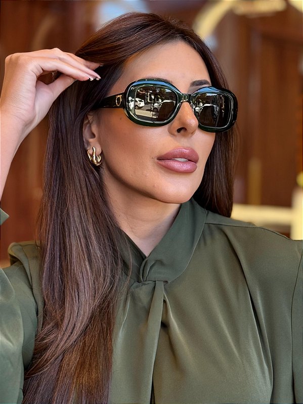 Óculos de Sol Salvatore Ferragamo - Verde Translúcido