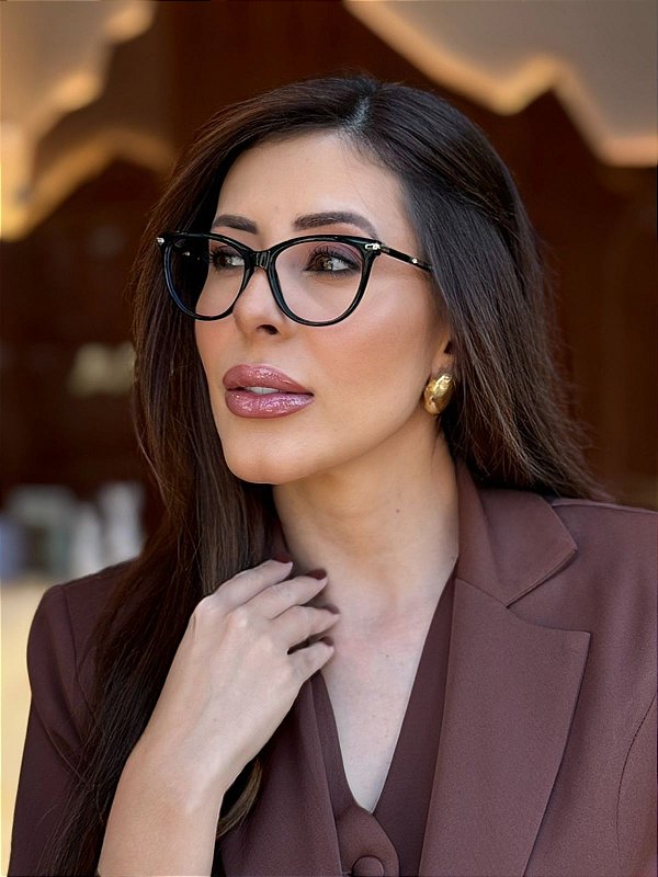 Óculos de Grau Longchamp - Acetato Preto