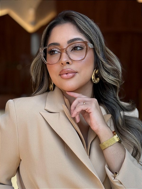 Óculos de Grau Le Choix - Acetato Nude Translúcido