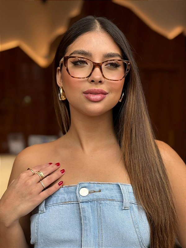 Óculos de Grau Elegance - Acetato Demi Rosê