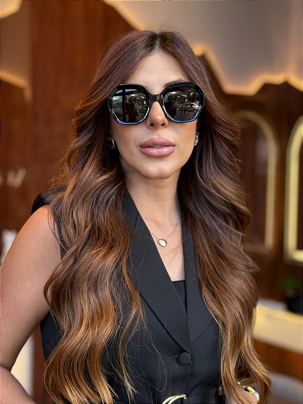 Óculos de Sol Elegance - Acetato Preto