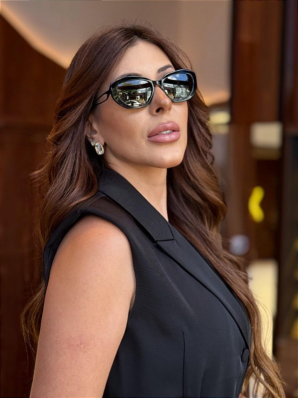 Óculos de Sol Elegance - Acetato Preto
