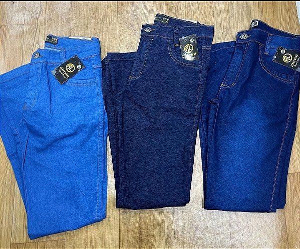 CALÇAS JEANS COM ELASTANO DO 40 AO 46 PARA TRABALHO