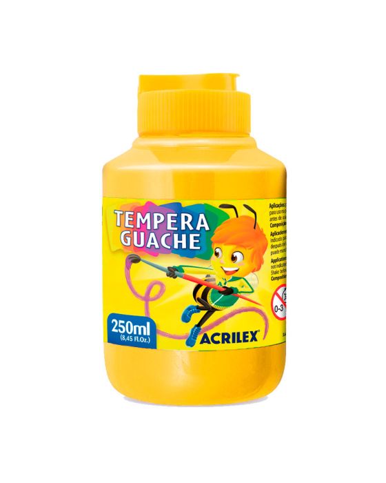 TINTA GUACHE 250 ML AMARELO OURO-ACRILEX UN