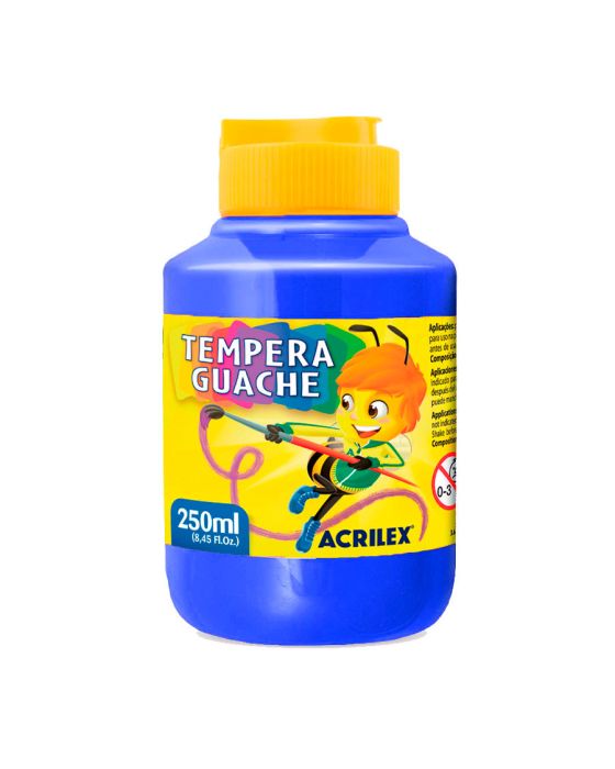 TINTA GUACHE 250 ML AZUL TURQUESA-ACRILEX UN