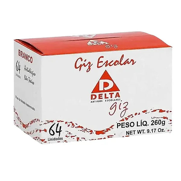 GIZ ESCOLAR BRANCO DELTA CX COM 64U 260G