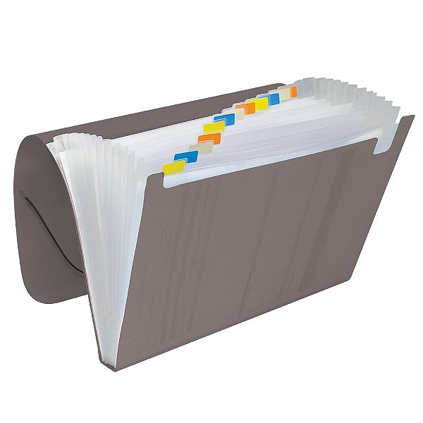 PASTA SANFONADA PLASTICA A4 12 DIVISOES FUME DAC REF 6090 PP-FM