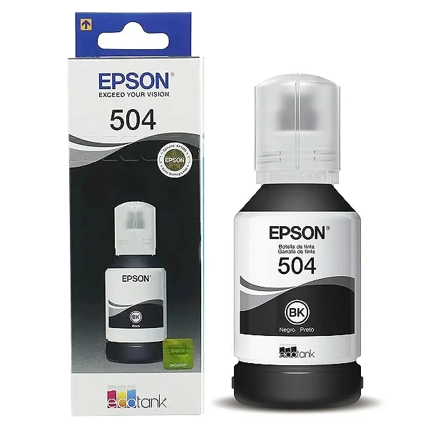 CARTUCHO REFIL DE TINTA EPSON 504 PRETO