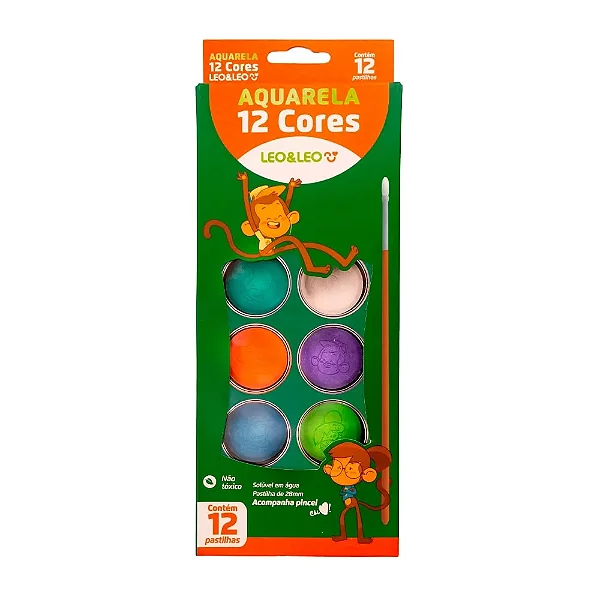 AQUARELA ESCOLAR 12 CORES