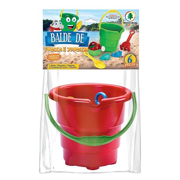 Balde de Praia e Jardim 6 Peças Colorido