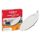 Painel LED 12W de Embutir Redondo Multitensão 2700K - Ourolux