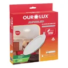 Painel LED Embutir 18W Bivolt 6500K Redondo Ourolux 03206