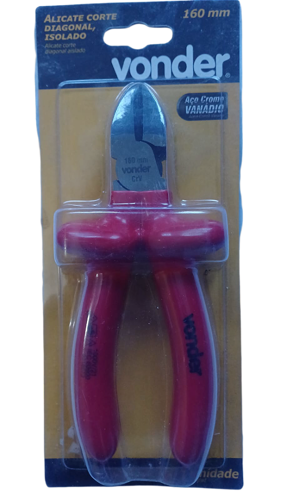 Alicate Corte Diagonal Isolado 6" Vonder - Segurança e Precisão  36.26.006.609