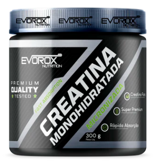 CREATINA MONOHIDRATADA MICRONIZADA POTE 300G - EVOROX NUTRITION