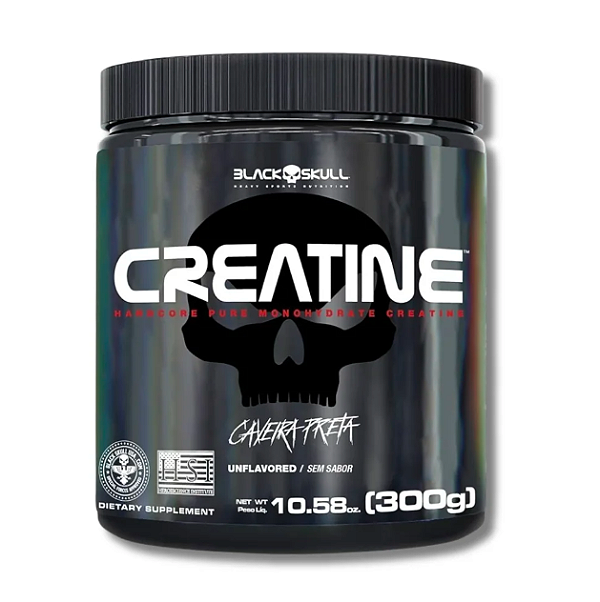 CREATINA MONOHIDRATADA POTE 300G - BLACK SKULL