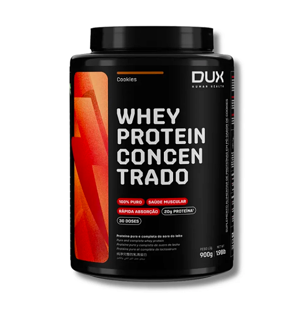 WHEY PROTEIN CONCENTRADO POTE 900G - DUX HUMAN HEALTH