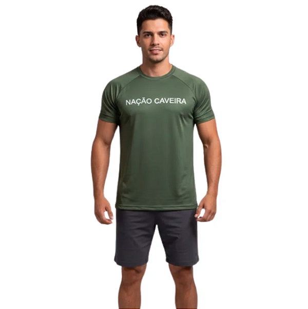 CAMISETA NAÇÃO CAVEIRA VERDE MILITAR