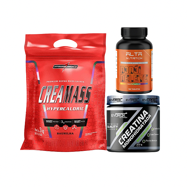 KIT CREAMASS + CREATINA 300G + MULTIVITAMINICO 100 DOSES