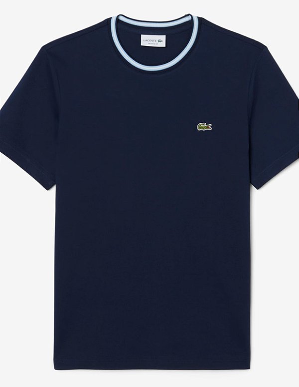 CAMISETA ALGODAO GOLA LISTRA 2025
