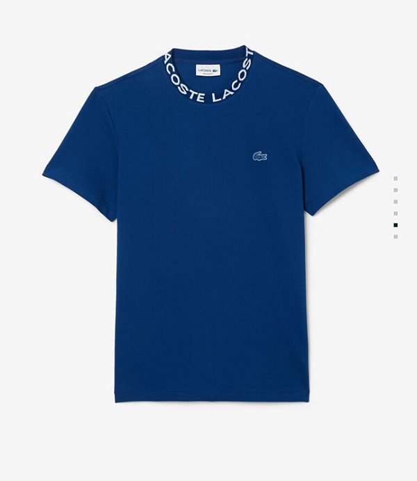 Camiseta Lacoste letreiro gola