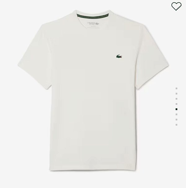 Camiseta Lacoste Sport estampa esportiva raqueta nas costas