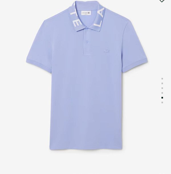 Polo Lacoste letreiro gola