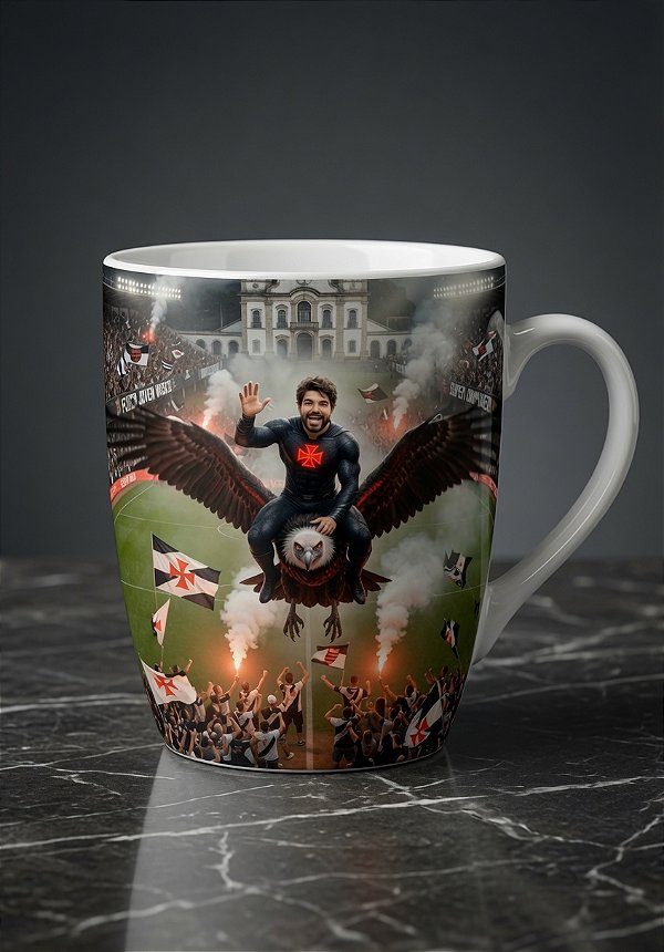Caneca de porcelana Personalizada juninho sobrevoa , Ídolos e Conquistas do Vasco da Gama