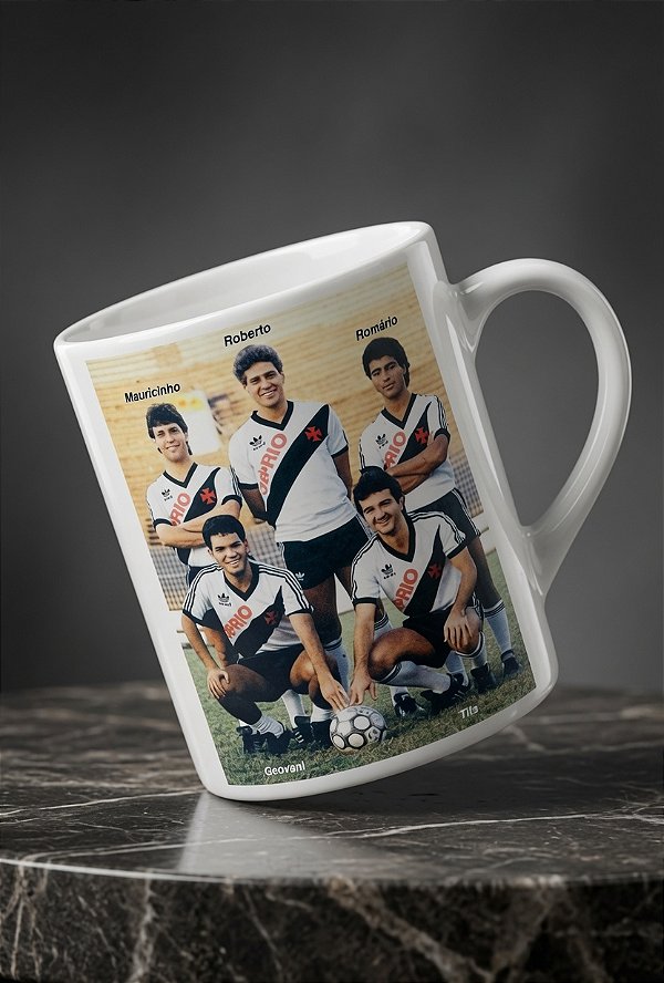 Caneca de porcelana Personalizada cinco idolos , Ídolos e Conquistas do Vasco da Gama