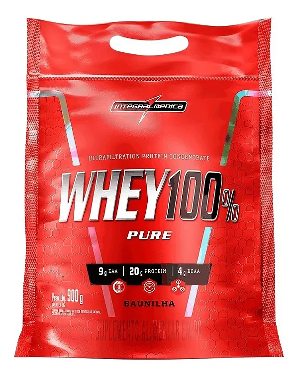 100% Whey Protein 900g REFIL - BAUNILHA - PROMOÇÃO
