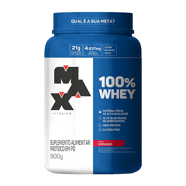 100% Whey Protein 900g POTE - MORANGO