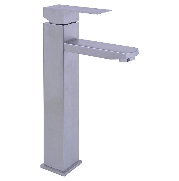 Torneira banheiro bica alta Acqua Metais 204 Quadra Inox