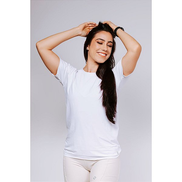 Camiseta Térmica Fitness Raglan Branca