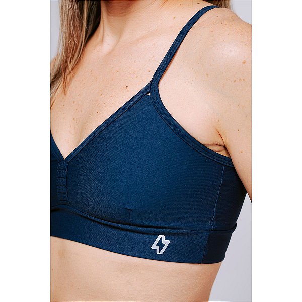 Top Fitness com Alça Azul Marinho