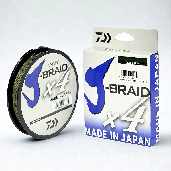 Linha J-Braid x4. Multifilamento Verde - 0.21mm - 135mts - Daiwa