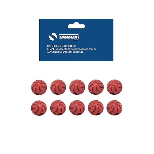 Miçanga de Pesca Pitanga Marrom Cart.10pcs