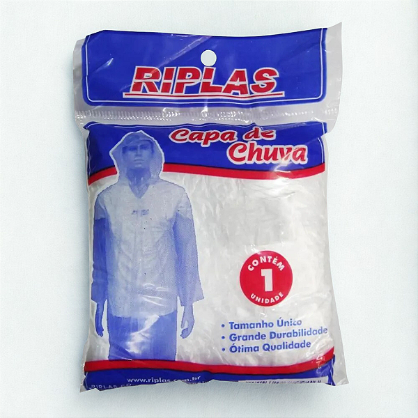 Capa de Chuva Descartavel de Plastico 1pc