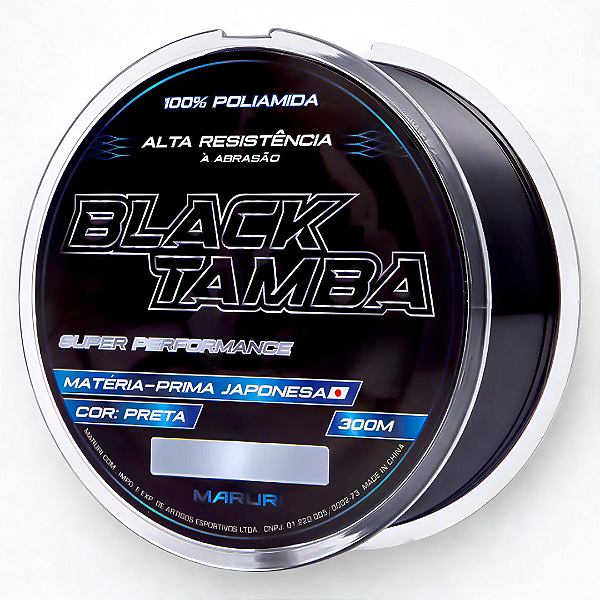 Linha Monofilamento Preta Black Tamba 0.43mm (300mts)
