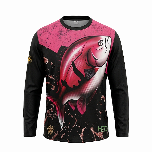 Camisa de Pesca Tambaqui Rosa H2O - Tamanho P