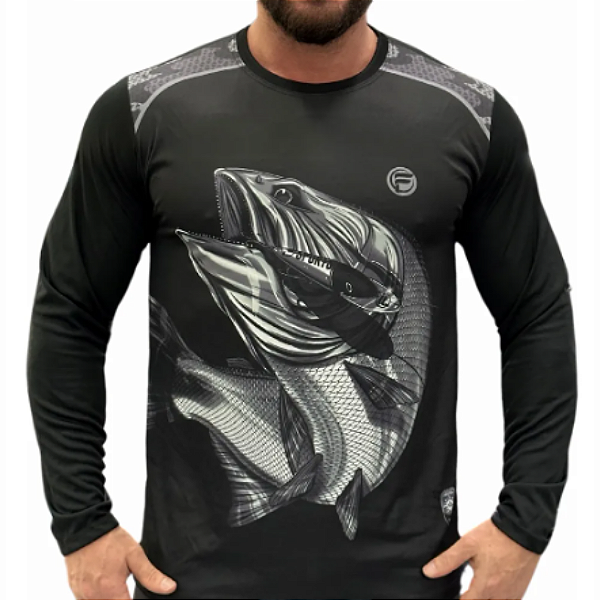 Camisa De Pesca Premium Uv 50+ Dry Fit Protecao Solar Full - Tamanho G