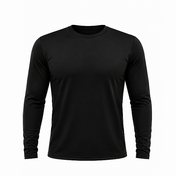 Camisa UV Proteção UV50+ Manga Longa Preta - Tamanho G