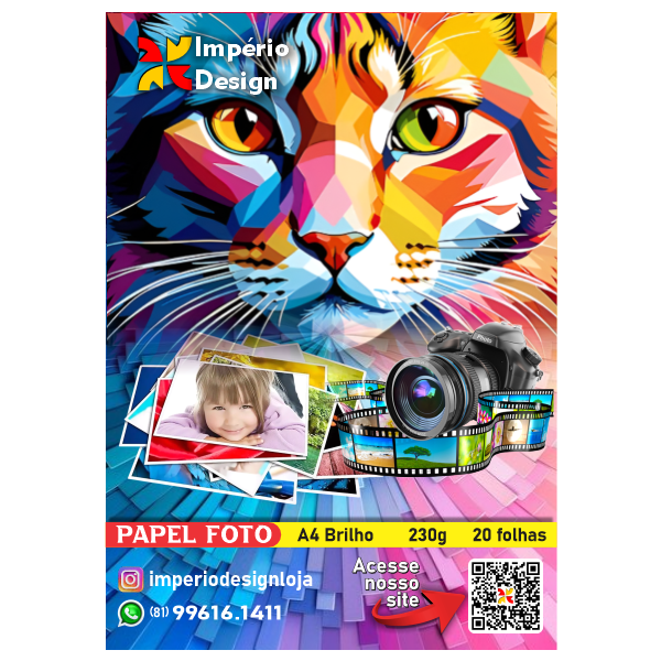 Papel Foto A4 Brilho 230g 20 Folhas