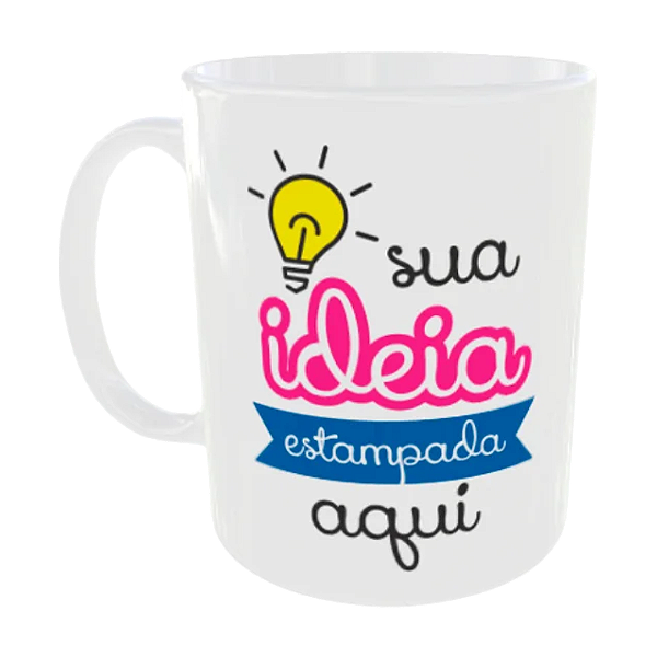Caneca de Porcelana Branca Personalizada