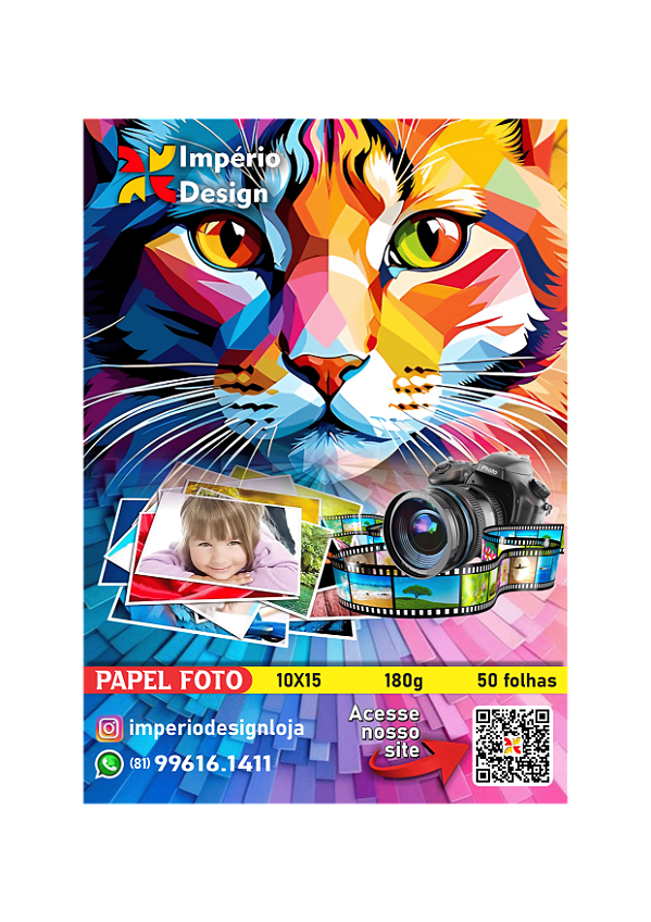 Papel Foto 10X15 180g 50 Folhas