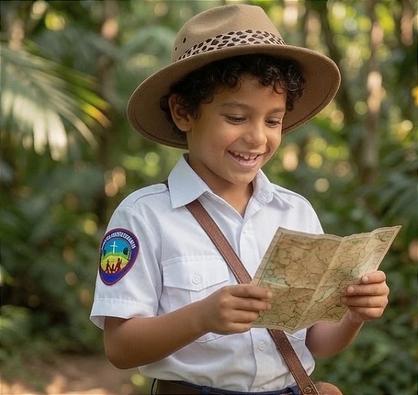 Camisa Uniforme Infantil Aventureiros a Pronta entrega